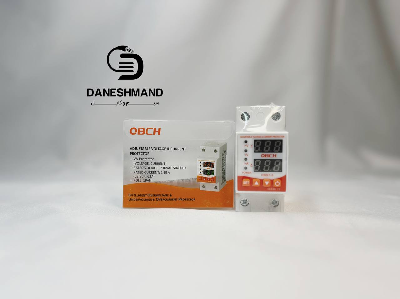محافظ کلی کنتور جریان و ولتاژ برند obch درجه یک توکار