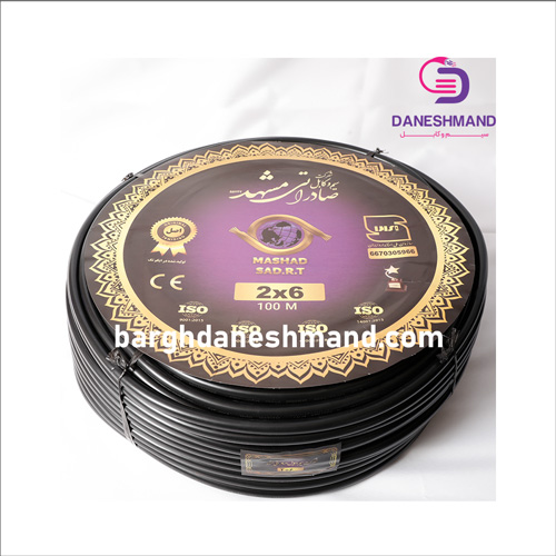 کابل 2 رشته 6*2 pvc مشکی صادراتی مشهد