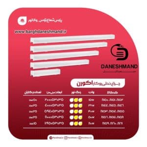 چراغ خطی اکورن 40 وات 60سانت پارس شعاع توس