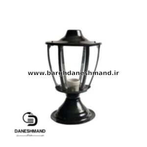 چراغ سردری فلزی کلاسیک زیرشیشه ایی