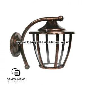 چراغ دیواری فلزی کلاسیک زیرشیشه ایی