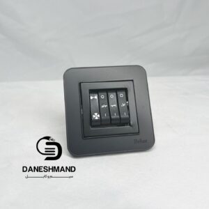 کلید کولر  توکار مشکی مات برند بکر