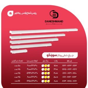چراغ خطی سورنکو 80 وات120سانت پارس شعاع توس