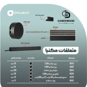 ريل مگنيا (مگنتی) 3 متری فرم مشکی
