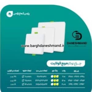 چراغ فولایت  20 وات مربعی پارس شعاع توس