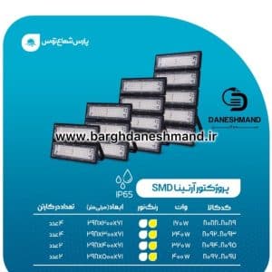 پرژکتور 50 وات اس ام دی مدل آرتینا پارس شعاع توس