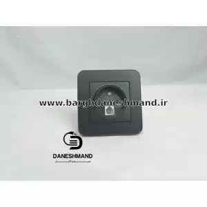 پریز تلفن توکار مشکی مات برند بکر