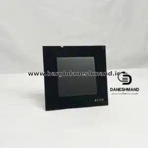 کلید شاسی زنگ  توکار مشکی گلس براق برند بکر