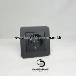 پریز ارت دار توکار مشکی مات برند بکر