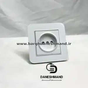 پریز ساده توکار سفید بکر مدل آتا
