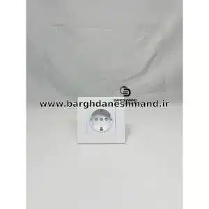 پریز  ارت دار توکار سفید بکر مدل آسان