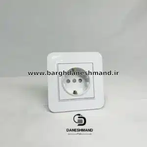 پریز ارت دار توکار سفید بکر مدل آتا