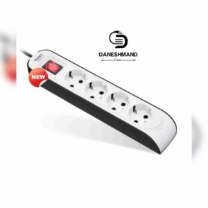 چهار خانه ارت دار با کلید کابل ۵ متری پارت الکتریک