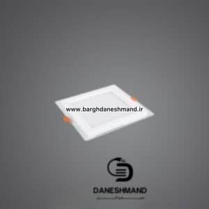 پنل گلاریس 12 وات مربع دور شیشه پارس شعاع توس