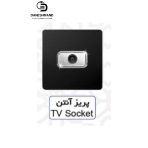 پریز آنتن آسیا مشکی نقره ایی مدل کریستال
