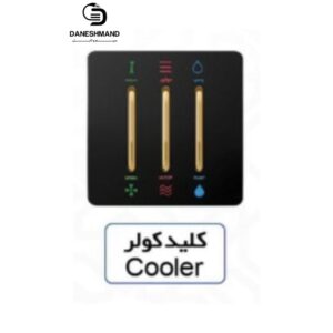 کلید کولر آسیا مشکی طلایی مدل کریستال