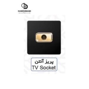 پریز آنتن آسیا مشکی طلایی مدل کریستال