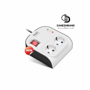 محافظ 2خانه ارت دار با کلید و کابل ۳ متری آنالوگ یخچال پارت الکتریک