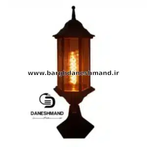 چراغ سر دری مدل کیان شیشه برنزی کد 5903 آلومینیوم
