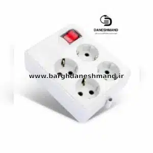 پارت ۴ خانه ارت دار با کلید با کابل ۳ متری پارت الکتریک ( کد 318)