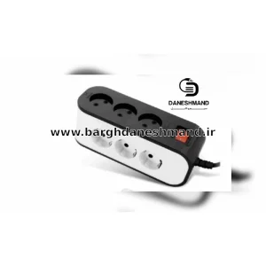شهاب ۶ خانه ارت دار با کلید با کابل ۳ متری پارت الکتریک ( کد 658)