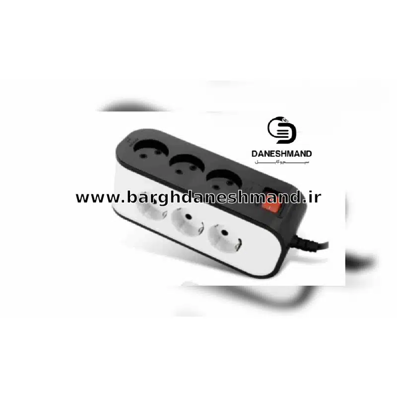 شهاب ۶ خانه ارت دار با کلید با کابل ۳ متری پارت الکتریک ( کد 658)