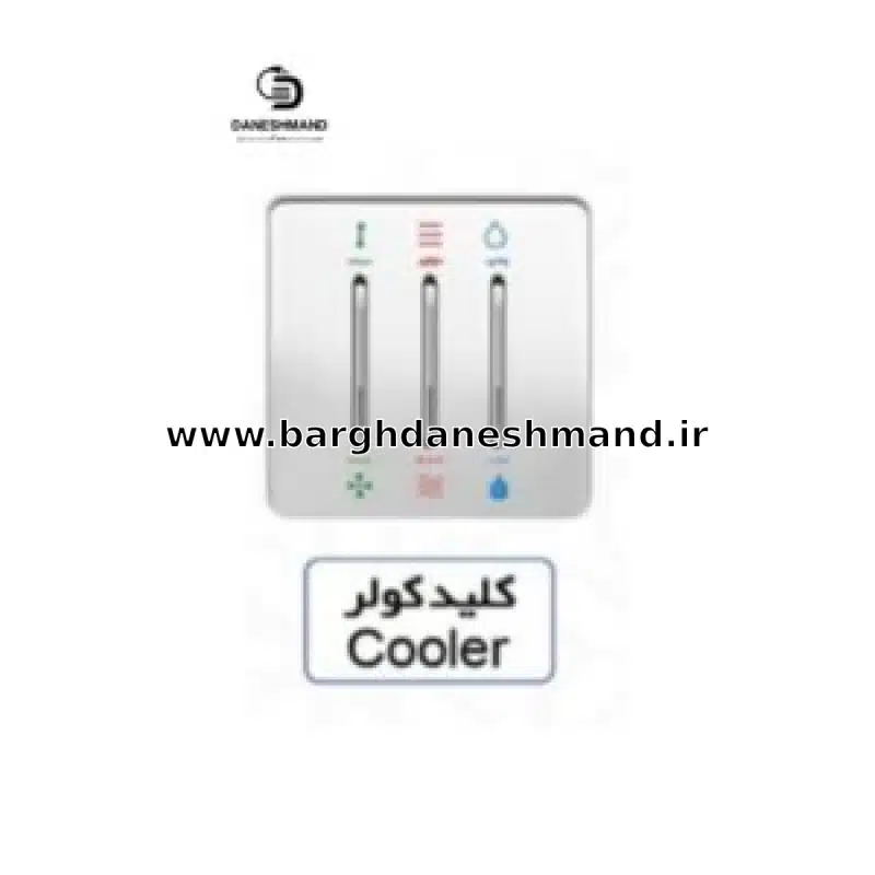 کلید کولر آسیا سفید نقره ایی مدل کریستال