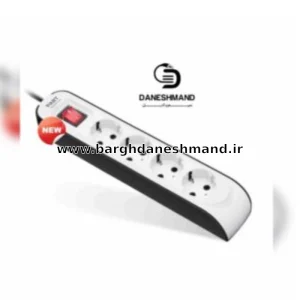 چهار خانه ارت دار با کلید کابل ۵ متری پارت الکتریک ( 8759)
