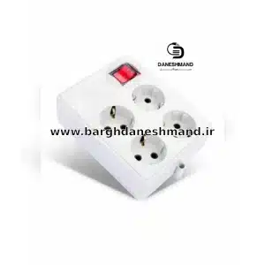 پارت ۴ خانه ارت دار با کلید با کابل ۱٫۸ متری پارت الکتریک ( کد 317)