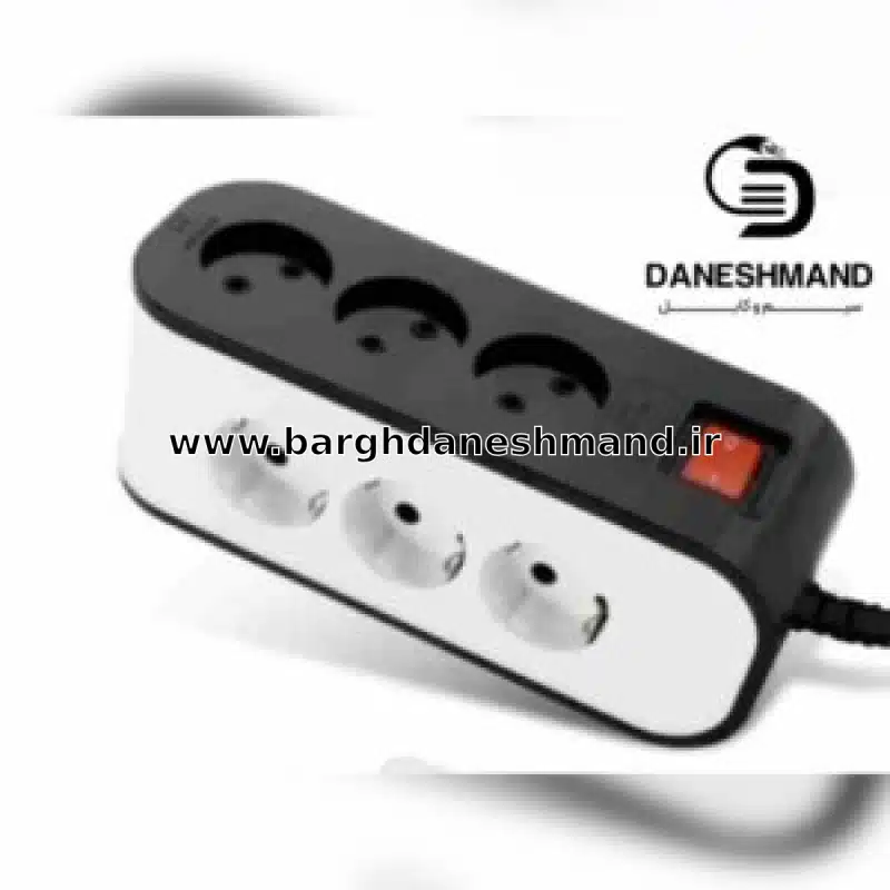شهاب ۶ خانه ارت دار با کلید با کابل ۵ متری پارت الکتریک ( کد 659)