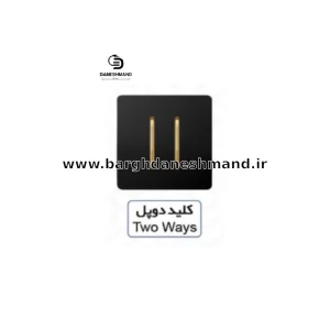 کلید دو پل آسیا مشکی طلایی مدل کریستال