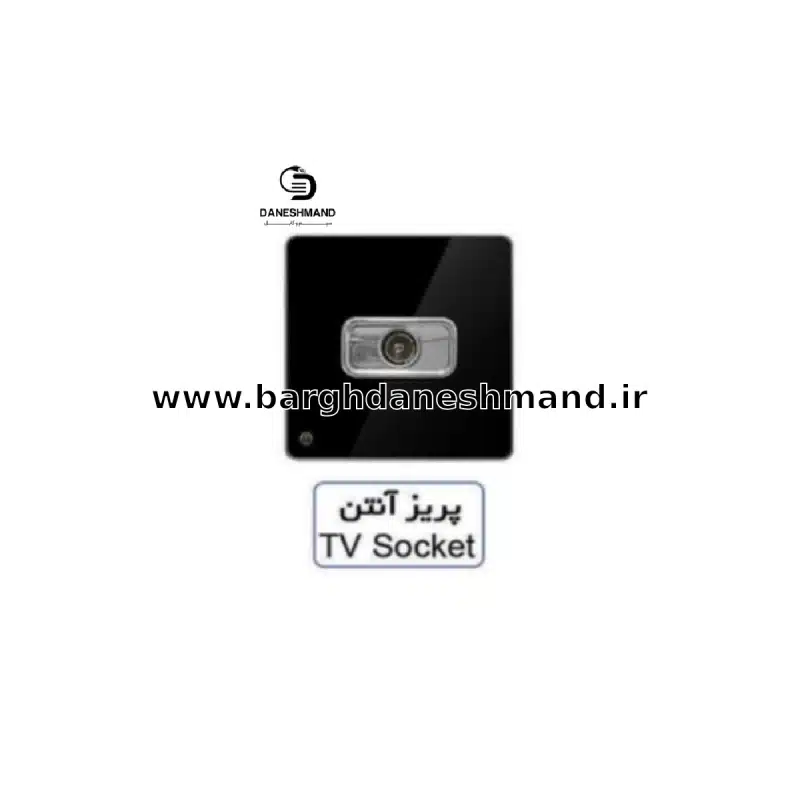 پریز آنتن آسیا مشکی نقره ایی مدل یاقوت