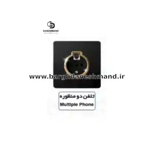 تلفن دو منظوره  آسیا مشکی طلایی مدل کریستال