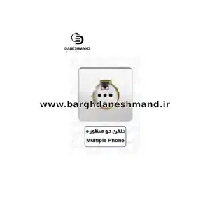 تلفن دو منظوره آسیا سفید طلایی مدل کریستال