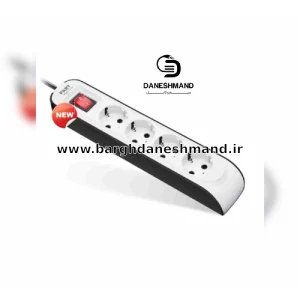 چهار خانه ارت دار با کلید کابل ۳ متری پارت الکتریک ( کد 8758)