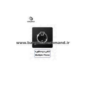 تلفن دو منظوره  آسیا مشکی نقره ایی مدل کریستال