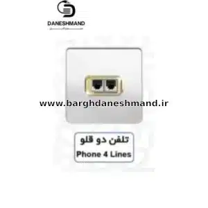 تلفن دو قلو آسیا سفید طلایی مدل کریستال