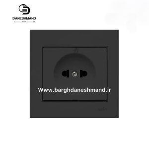 پریز ساده اریک مشکی مات برند آسیا