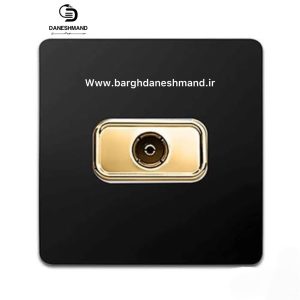 پریز ماهواره  آسیا مشکی طلایی مدل کریستال