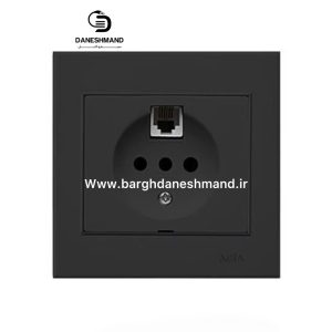 پریز  تلفن دو منظوره اریک مشکی  آسیا