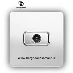 پریز ماهواره سفید نقره ایی کریستال آسیا