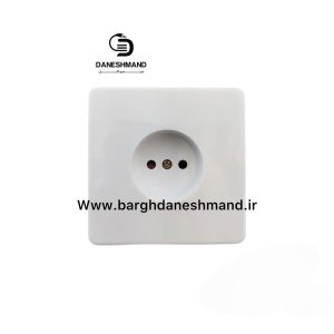 پریز ساده سفید مدل خیام برند خیام
