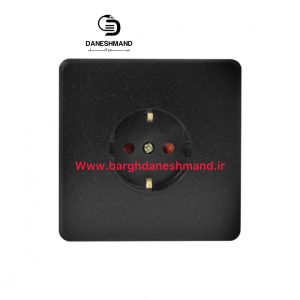 پریز ارت دار مشکی مات مدل خیام برند خیام