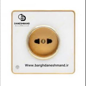 پریز ساده سفید طلایی یاقوت آسیا