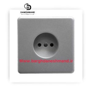 پریز ساده نقره ایی مات مدل خیام برند خیام