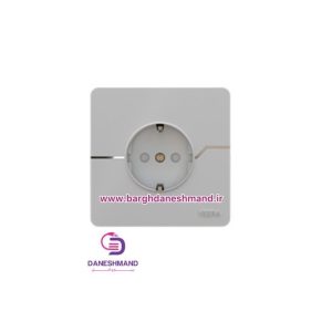پریز ارت دار ویرا مدل تی 2(t2)سفید گلس