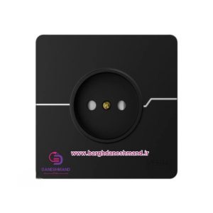 پریز ساده ویرا مدل تی 2(t2)مشکی مات